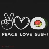 Peace, Love Sushi Retro Sushi Lover Japanese Food Lover Women's Tank Top thumb 5
