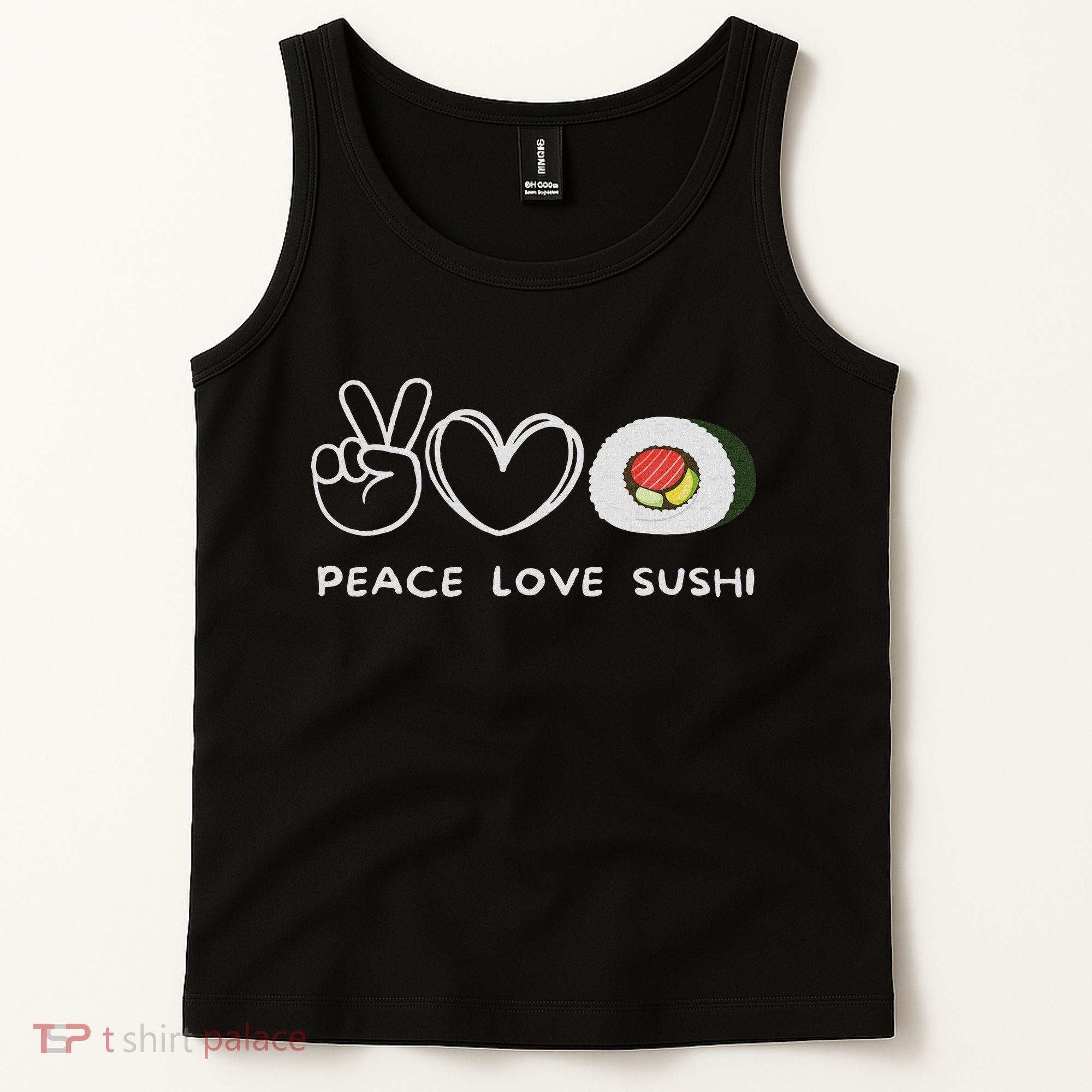 Peace, Love Sushi Retro Sushi Lover Japanese Food Lover Tank Top