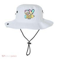 Peace Love Second Grade Funny TieDye Teacher Bucket Hat thumb 0