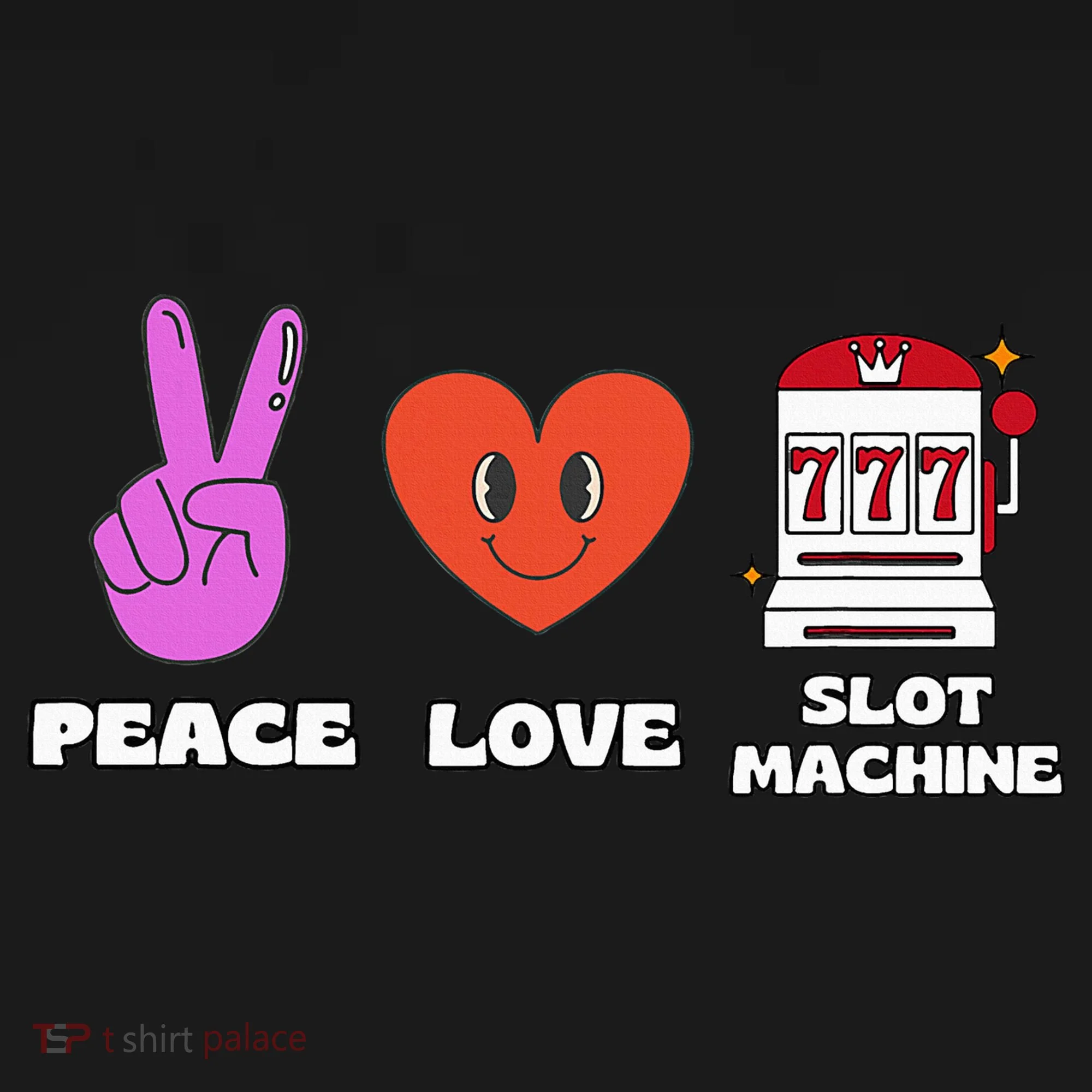 Peace Love Slot Machine Sweatshirt
