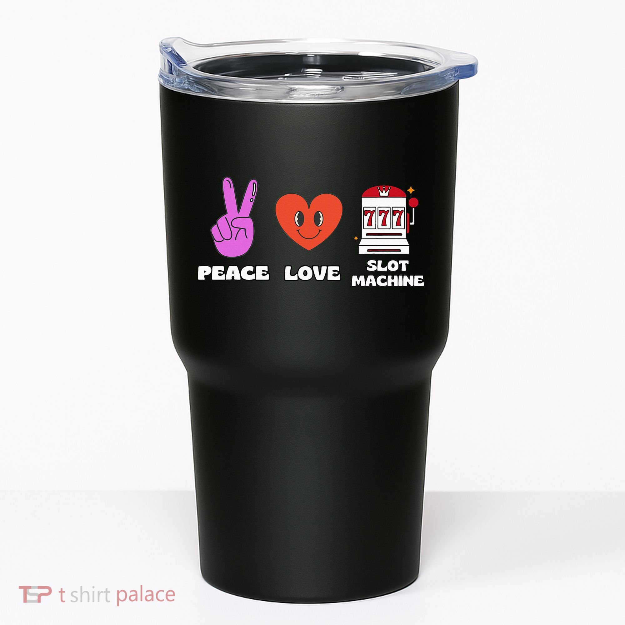 Peace Love Slot Machine Tumbler