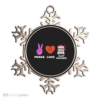 Peace Love Slot Machine Ornament