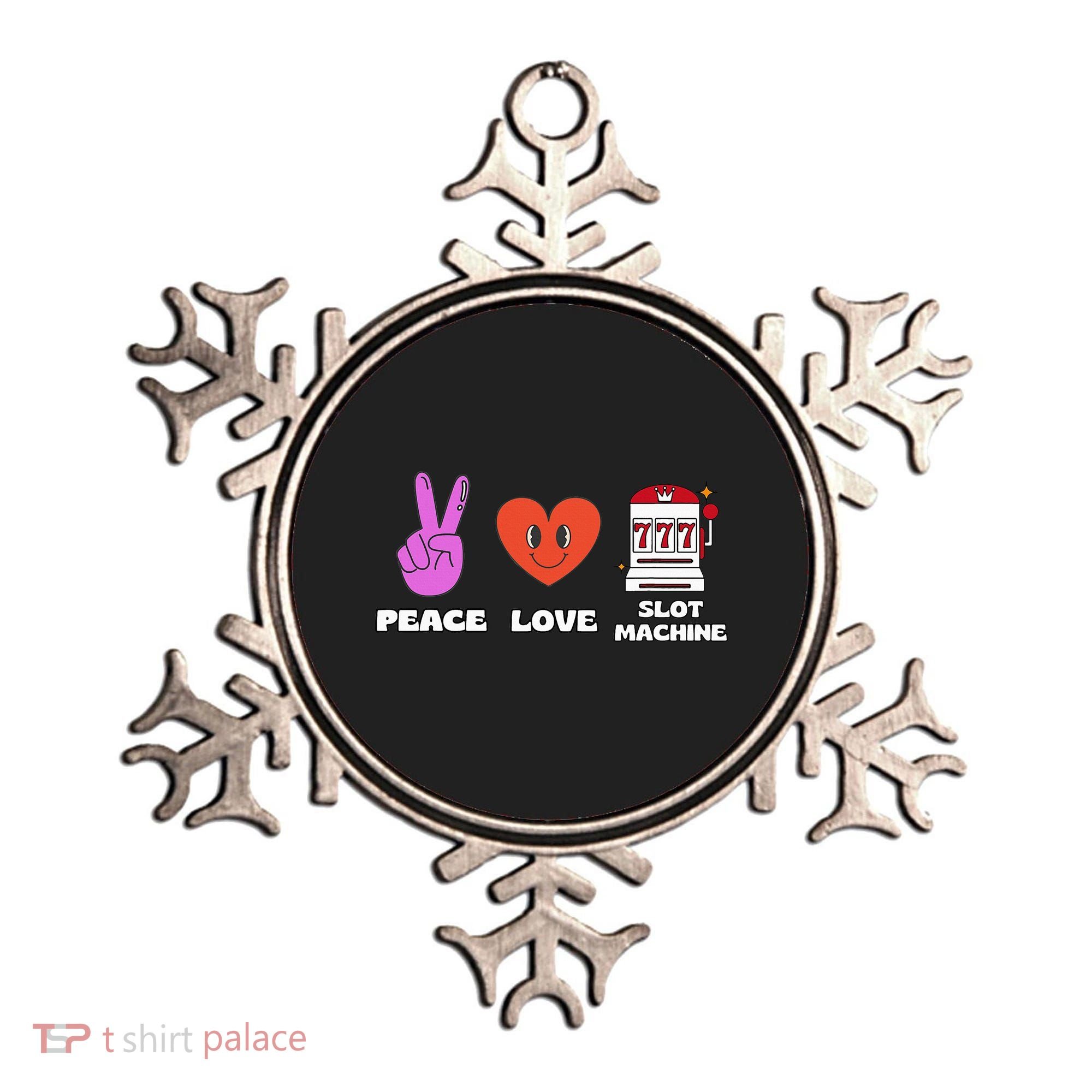 Peace Love Slot Machine Ornament