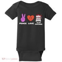 Peace Love Slot Machine Baby Bodysuit thumb 0