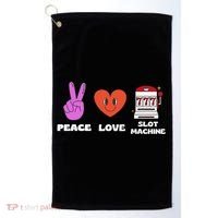 Peace Love Slot Machine Golf Towel thumb 0