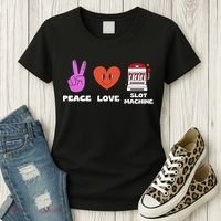 Peace Love Slot Machine Women's T-Shirt thumb 3