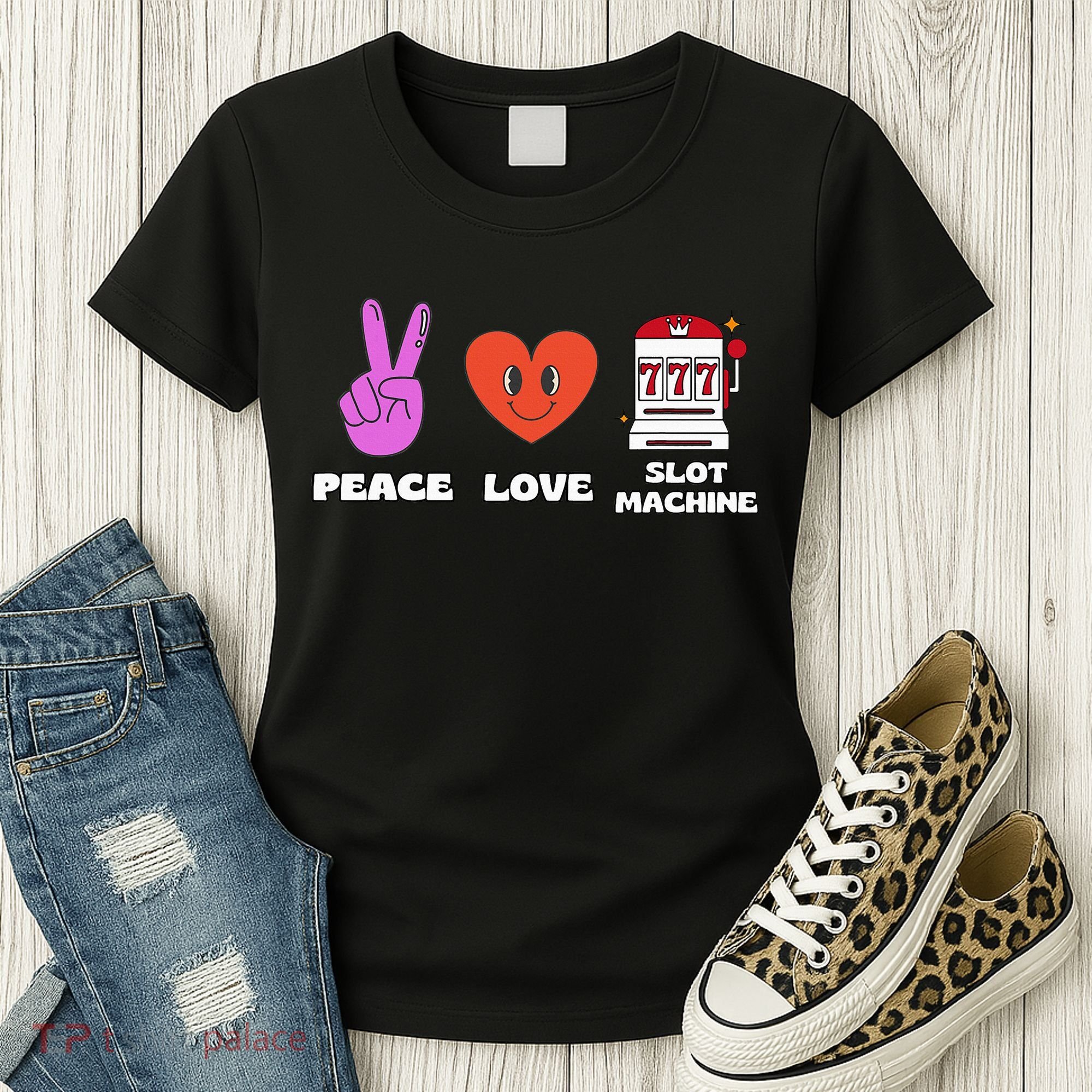 Peace Love Slot Machine Women's T-Shirt