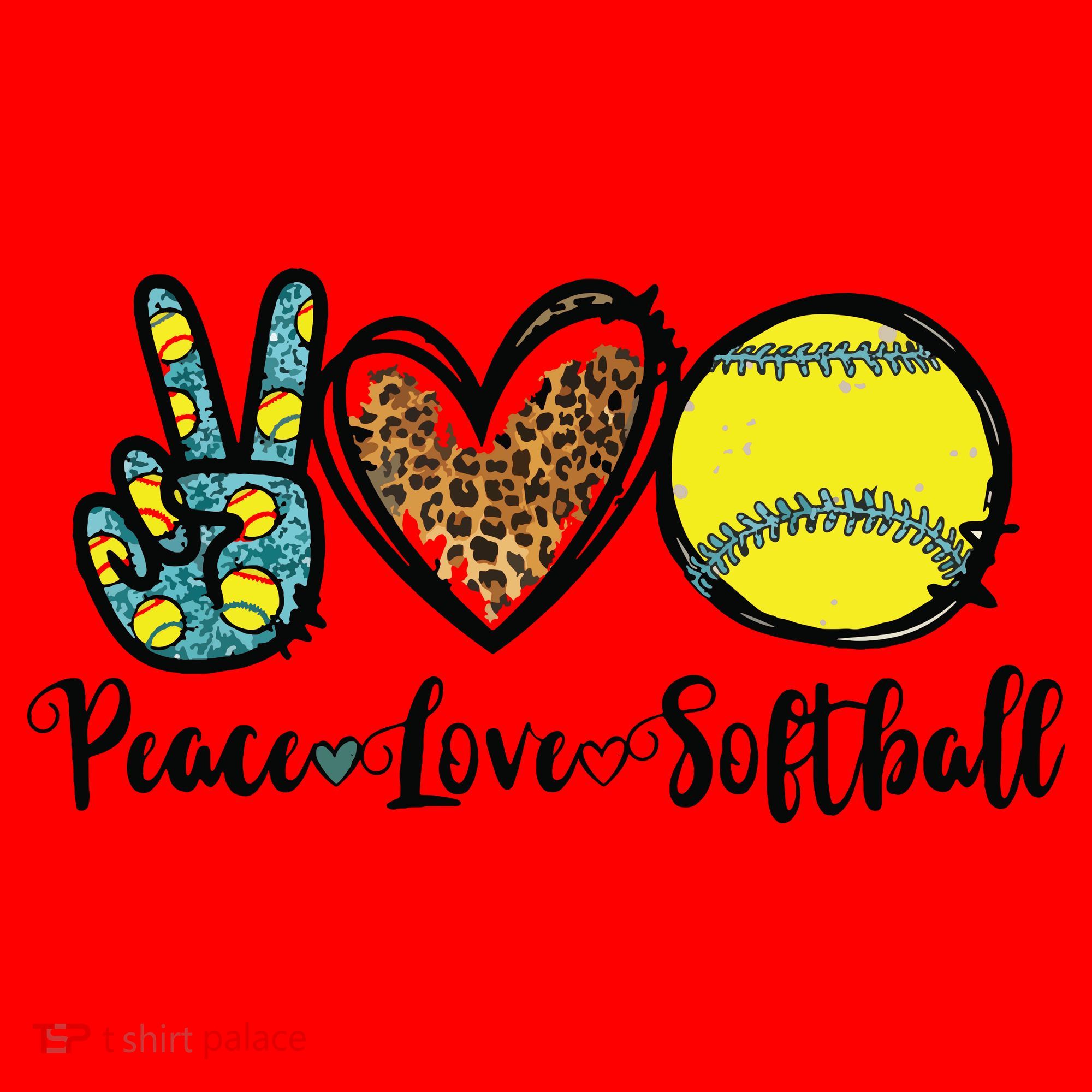 Peace Love Softball For Teen Girl Cute Leopard Softball Santa Hat