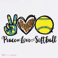 Peace Love Softball For Teen Girl Cute Leopard Softball Visor thumb 3