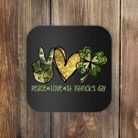 Peace Love St Patrick's Day Festive Coaster thumb 0