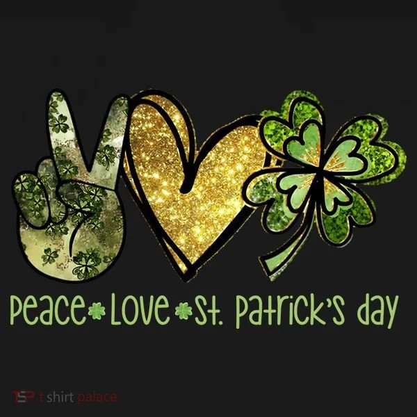 Peace Love St Patrick's Day Festive Toddler Hoodie