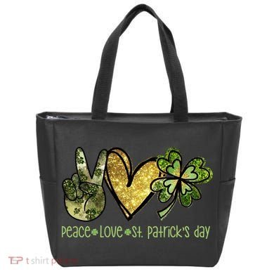 Peace Love St Patrick's Day Festive Bag