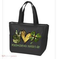 Peace Love St Patrick's Day Festive Tote Bag thumb 3