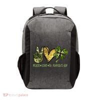 Peace Love St Patrick's Day Festive Vector Backpack thumb 0