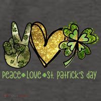 Peace Love St Patrick's Day Festive Vector Backpack thumb 2