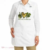 Peace Love St Patrick's Day Festive Apron thumb 2