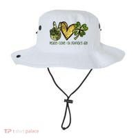 Peace Love St Patrick's Day Festive Bucket Hat thumb 0
