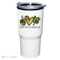 Peace Love St Patrick's Day Festive Tumbler thumb 0