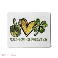 Peace Love St Patrick's Day Festive Mousepad thumb 0