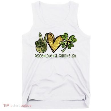Peace Love St Patrick's Day Festive Tank Top