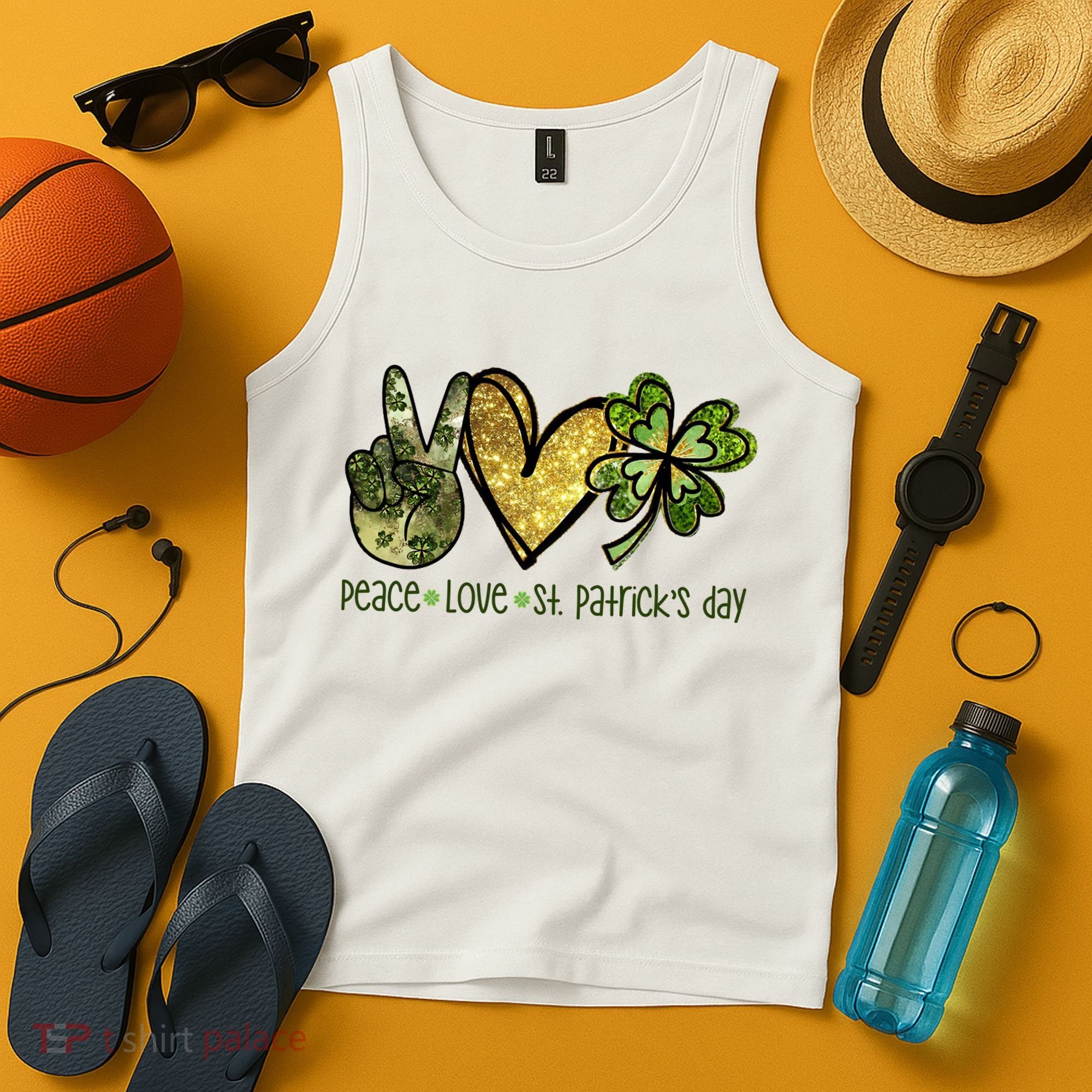Peace Love St Patrick's Day Festive Tank Top