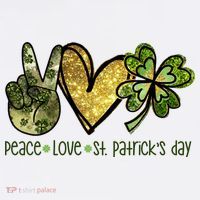 Peace Love St Patrick's Day Festive Women's T-Shirt thumb 6