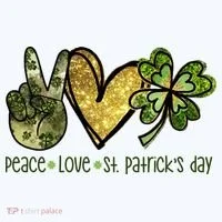 Peace Love St Patrick's Day Festive Women's T-Shirt thumb 6