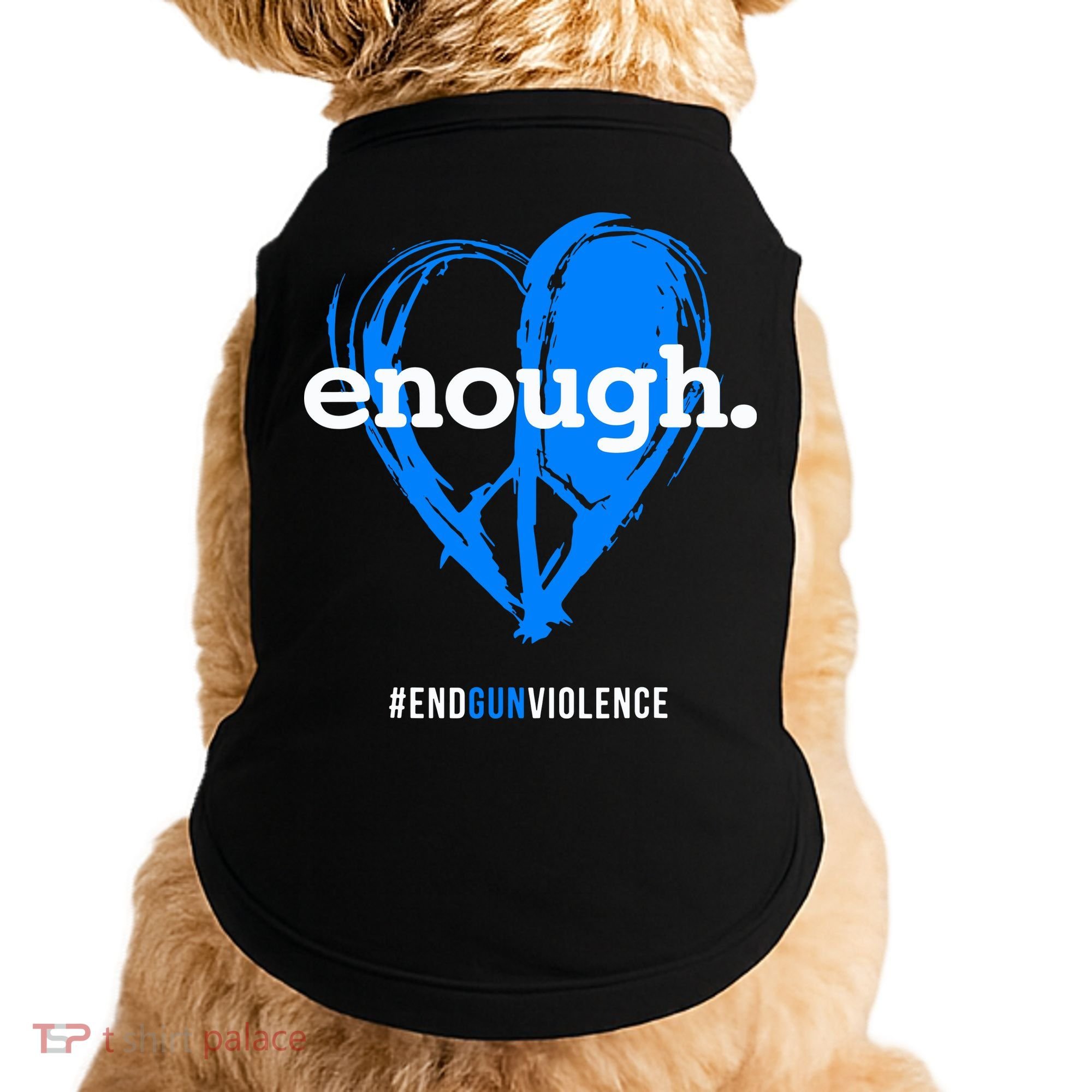Peace & Love Symbol, Anti Gun Doggie Tank