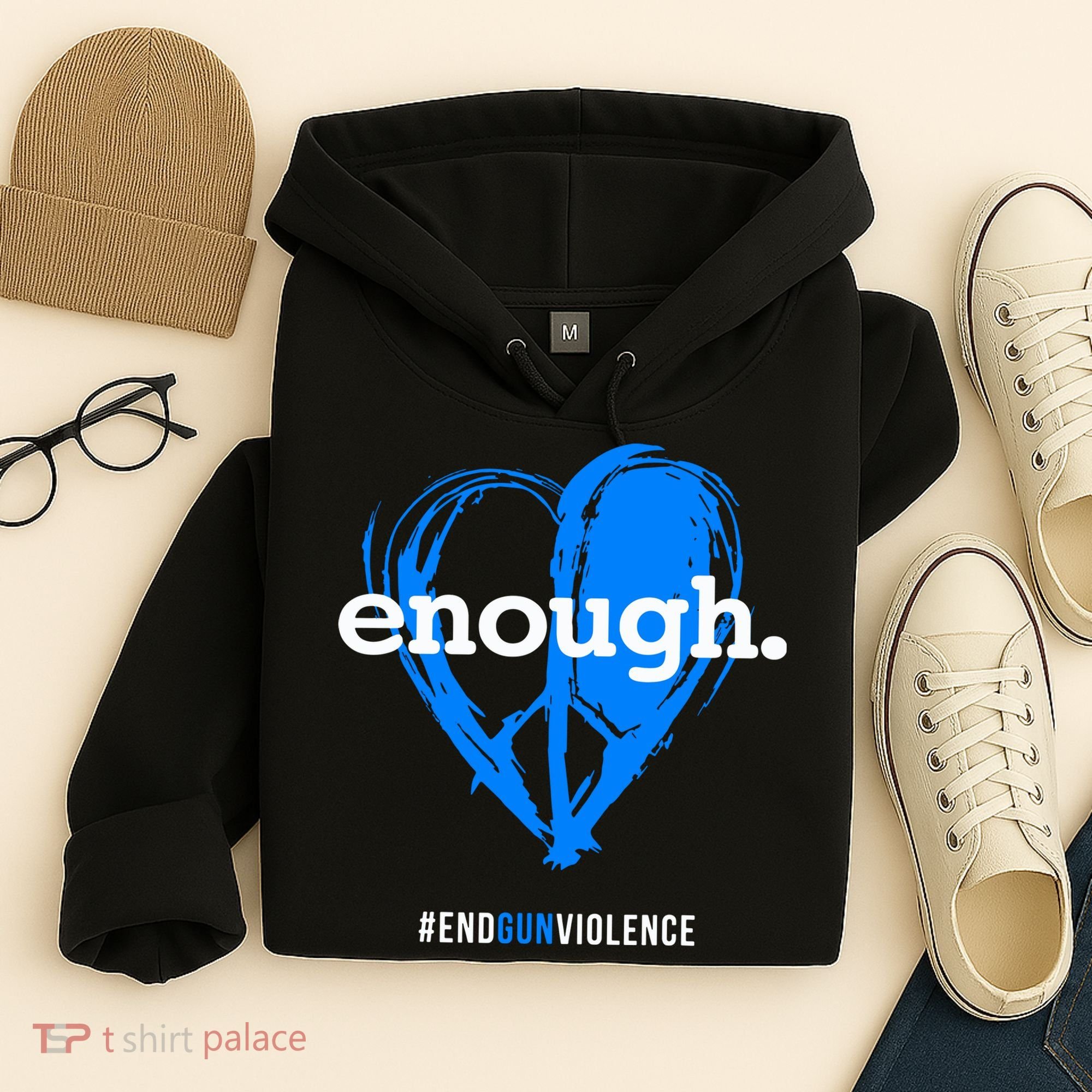 Peace & Love Symbol, Anti Gun Hoodie