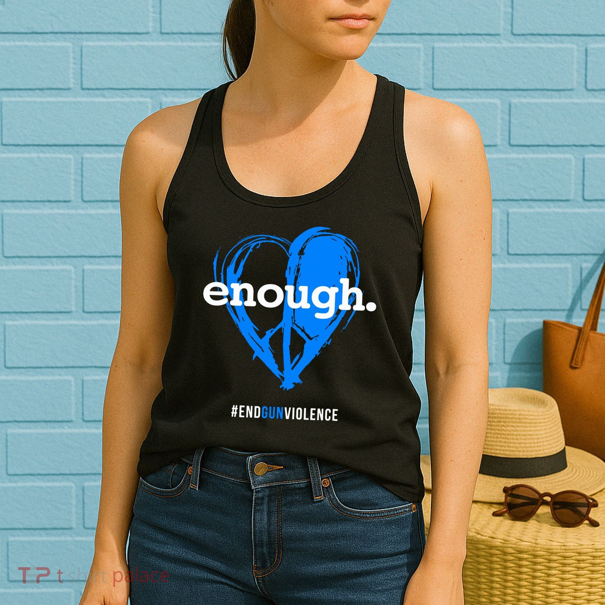 Peace & Love Symbol, Anti Gun Women's Tank Top