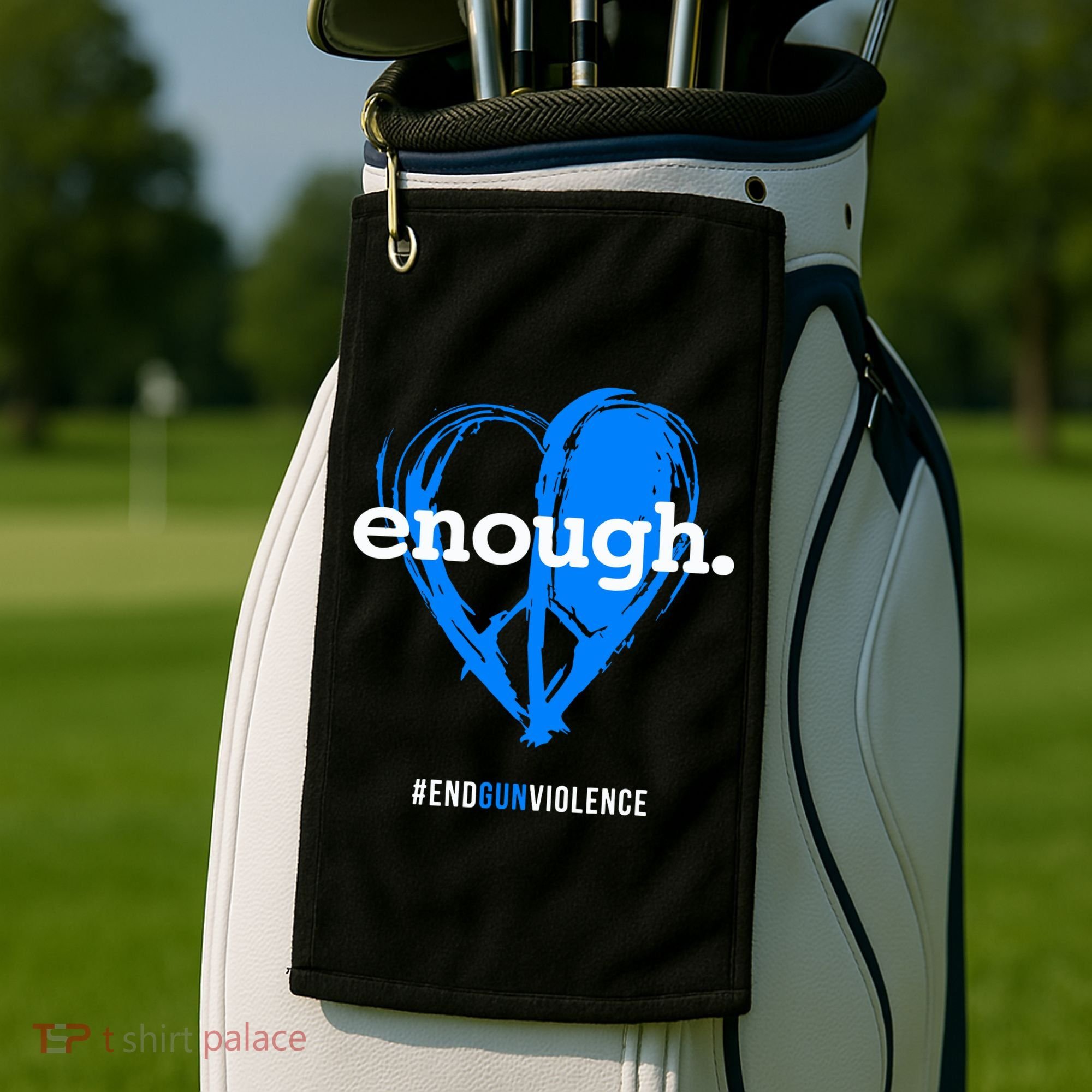 Peace & Love Symbol, Anti Gun Golf Towel