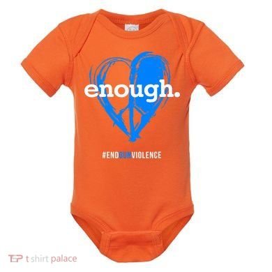 Peace & Love Symbol, Anti Gun Baby Bodysuit