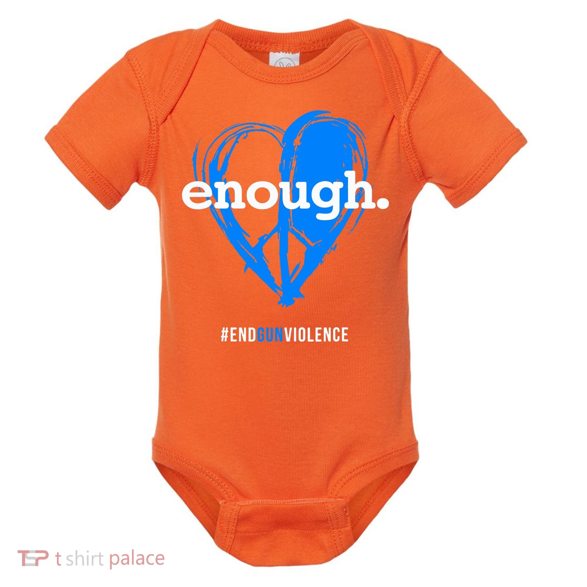 Peace & Love Symbol, Anti Gun Baby Bodysuit