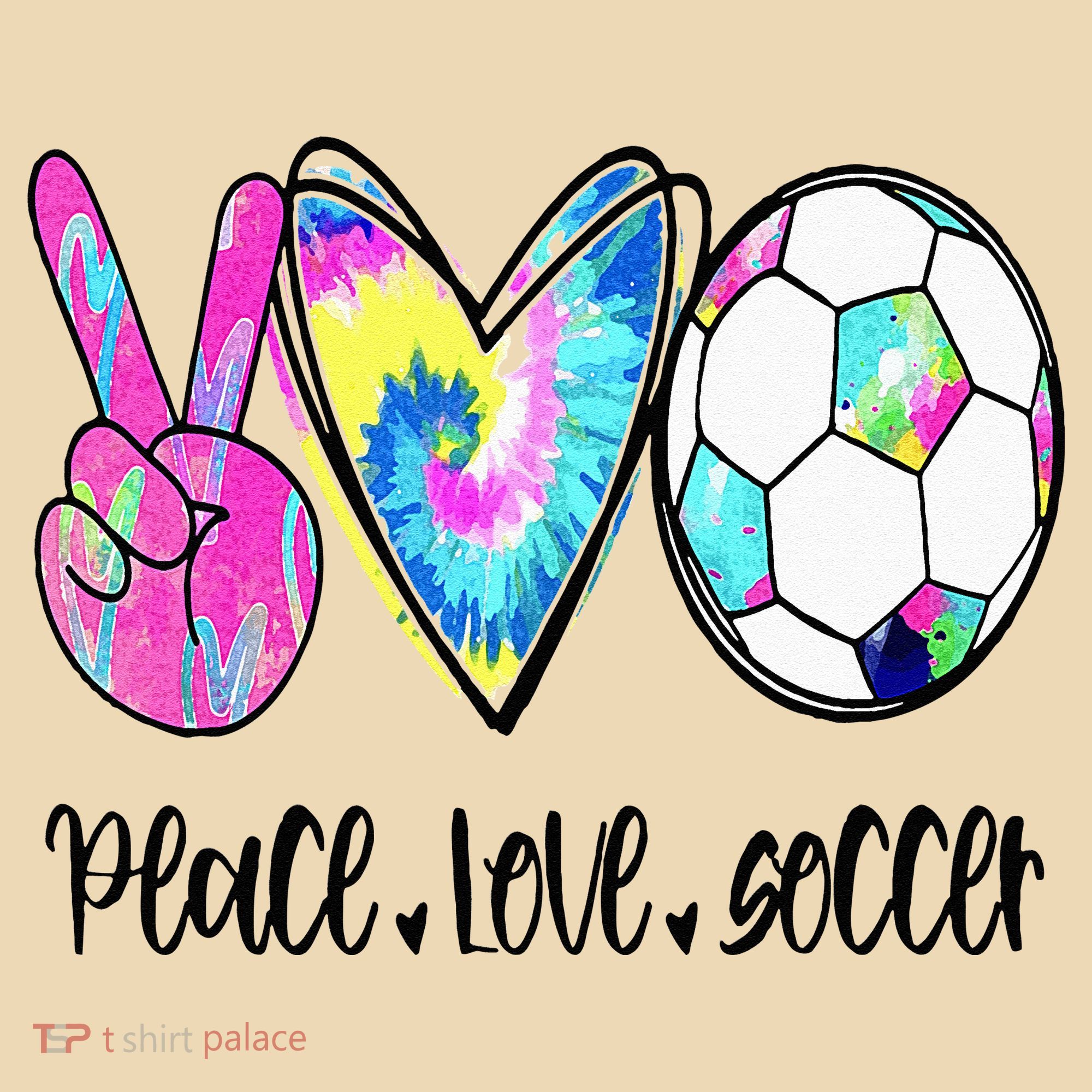 Peace Love Soccer Tie Dye Cute Soccer Lovers Tote Bag