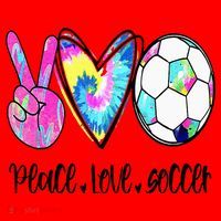 Peace Love Soccer Tie Dye Cute Soccer Lovers Santa Hat thumb 1