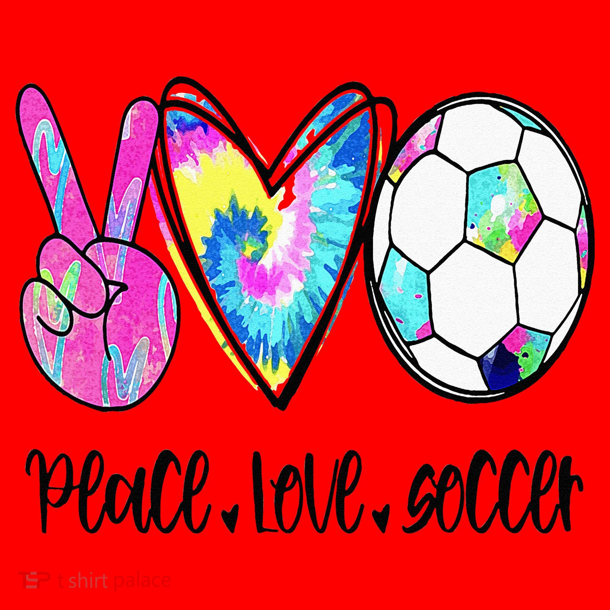 Peace Love Soccer Tie Dye Cute Soccer Lovers Santa Hat