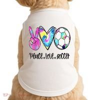 Peace Love Soccer Tie Dye Cute Soccer Lovers Doggie Tank thumb 0