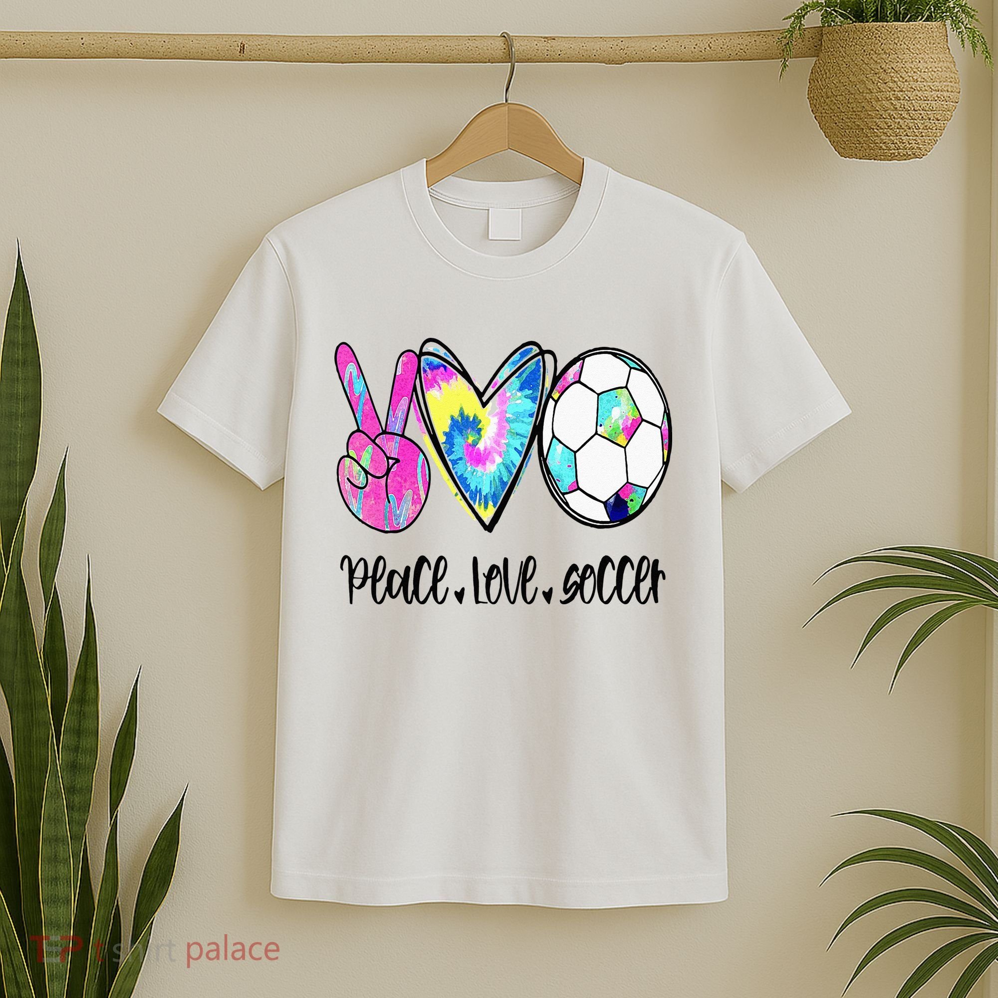 Peace Love Soccer Tie Dye Cute Soccer Lovers T-Shirt