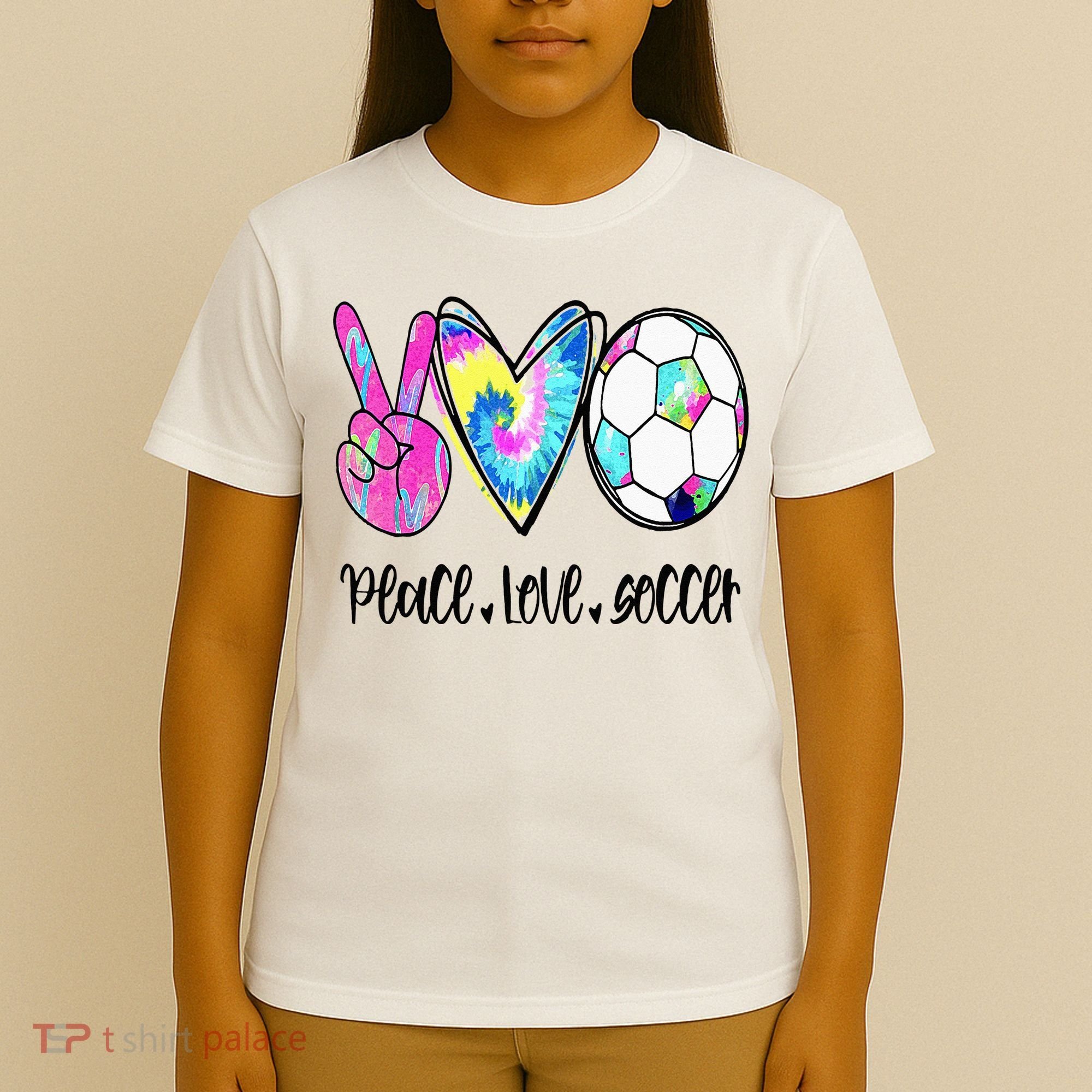 Peace Love Soccer Tie Dye Cute Soccer Lovers T-Shirt