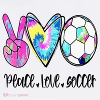 Peace Love Soccer Tie Dye Cute Soccer Lovers Women's Hoodie thumb 2