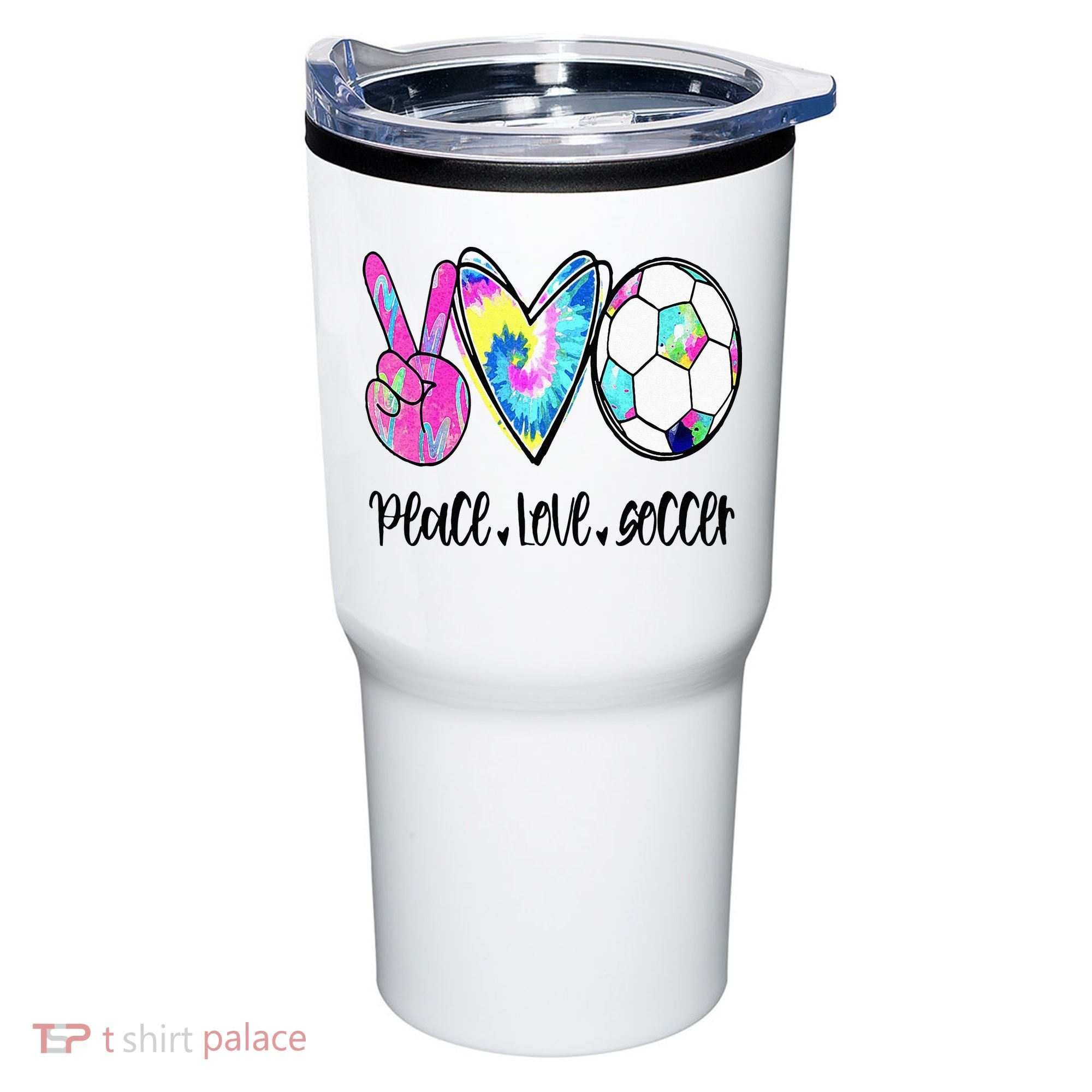 Peace Love Soccer Tie Dye Cute Soccer Lovers Tumbler