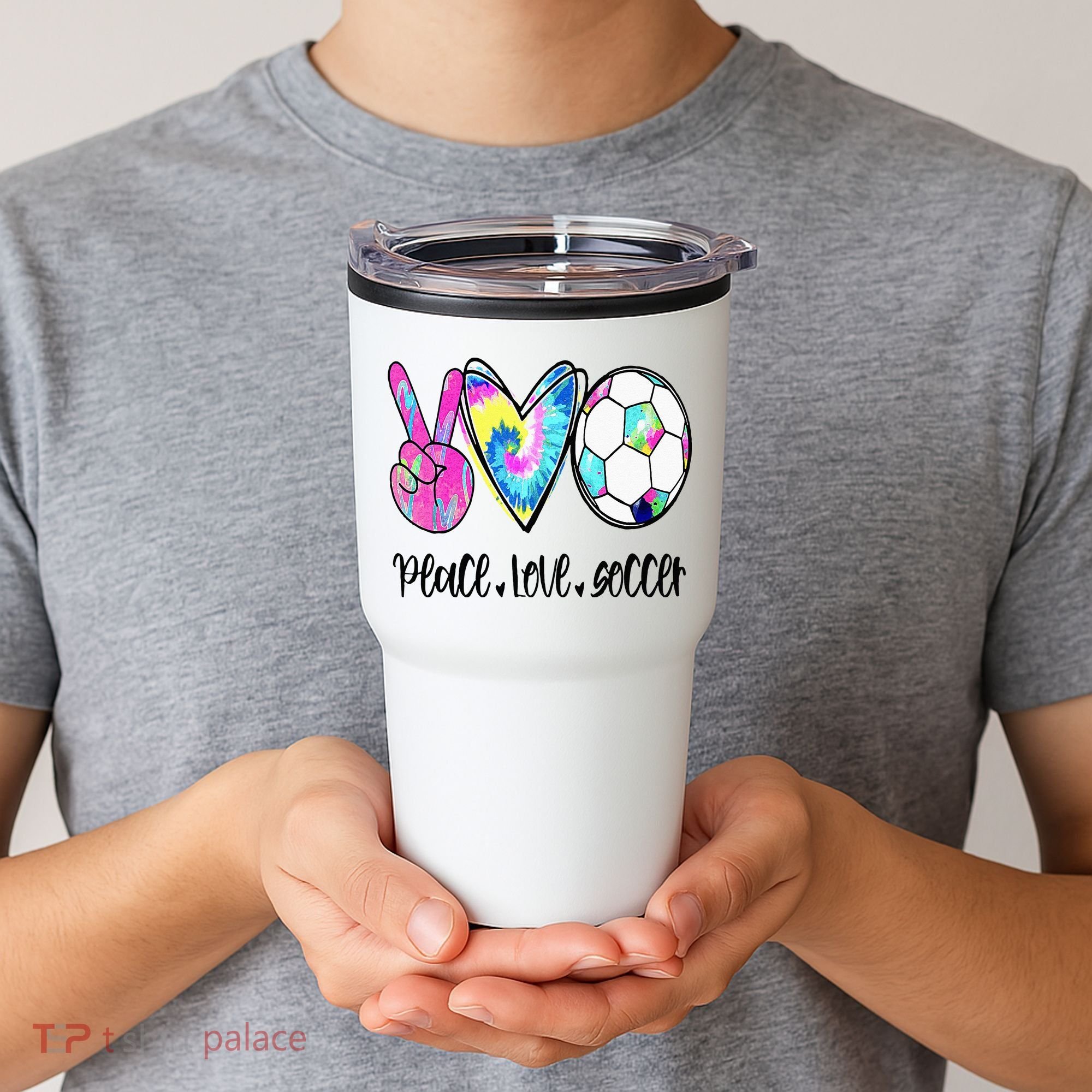 Peace Love Soccer Tie Dye Cute Soccer Lovers Tumbler