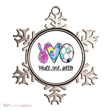 Peace Love Soccer Tie Dye Cute Soccer Lovers Ornament