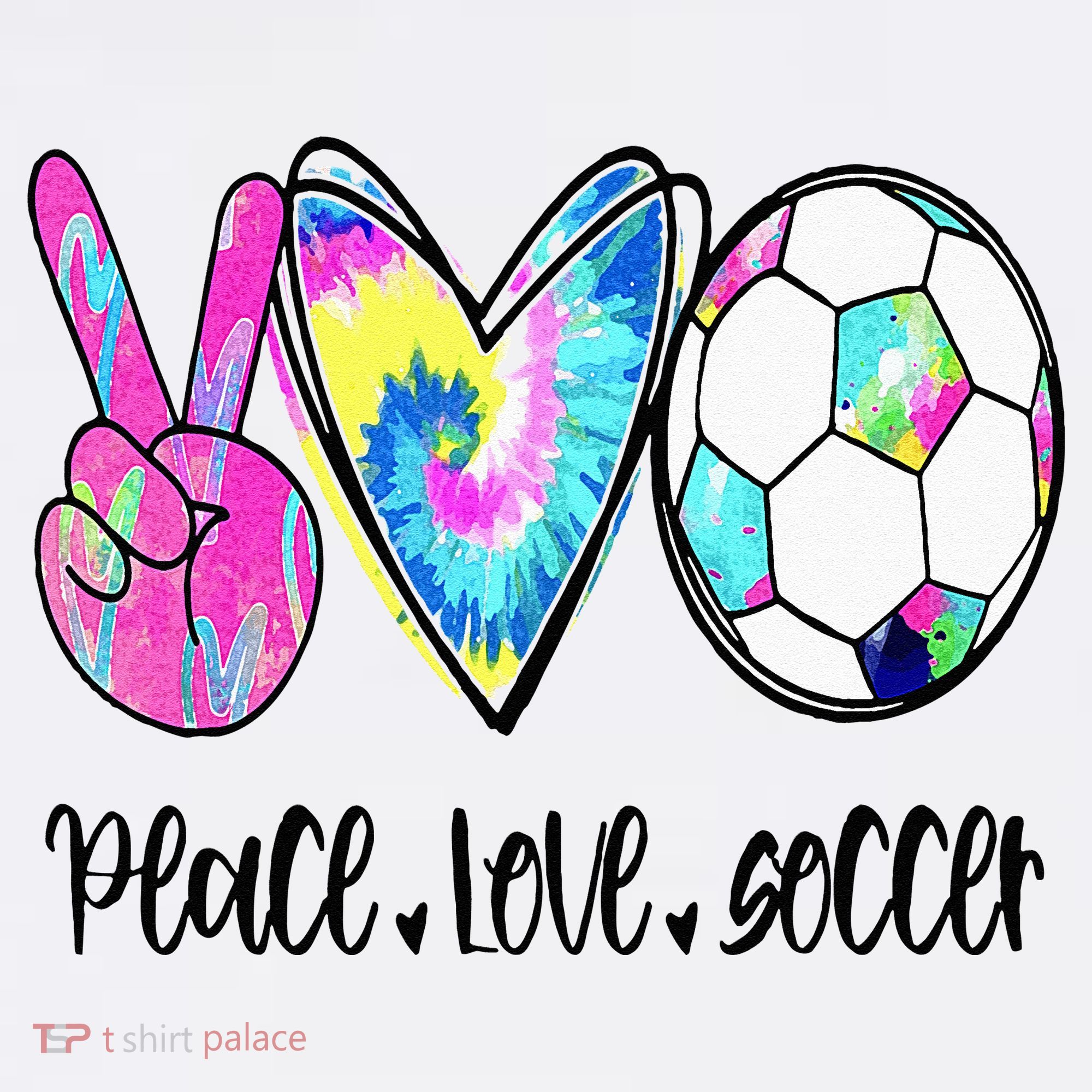 Peace Love Soccer Tie Dye Cute Soccer Lovers Women's Tank Top