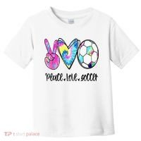 Peace Love Soccer Tie Dye Cute Soccer Lovers Toddler T-Shirt thumb 0