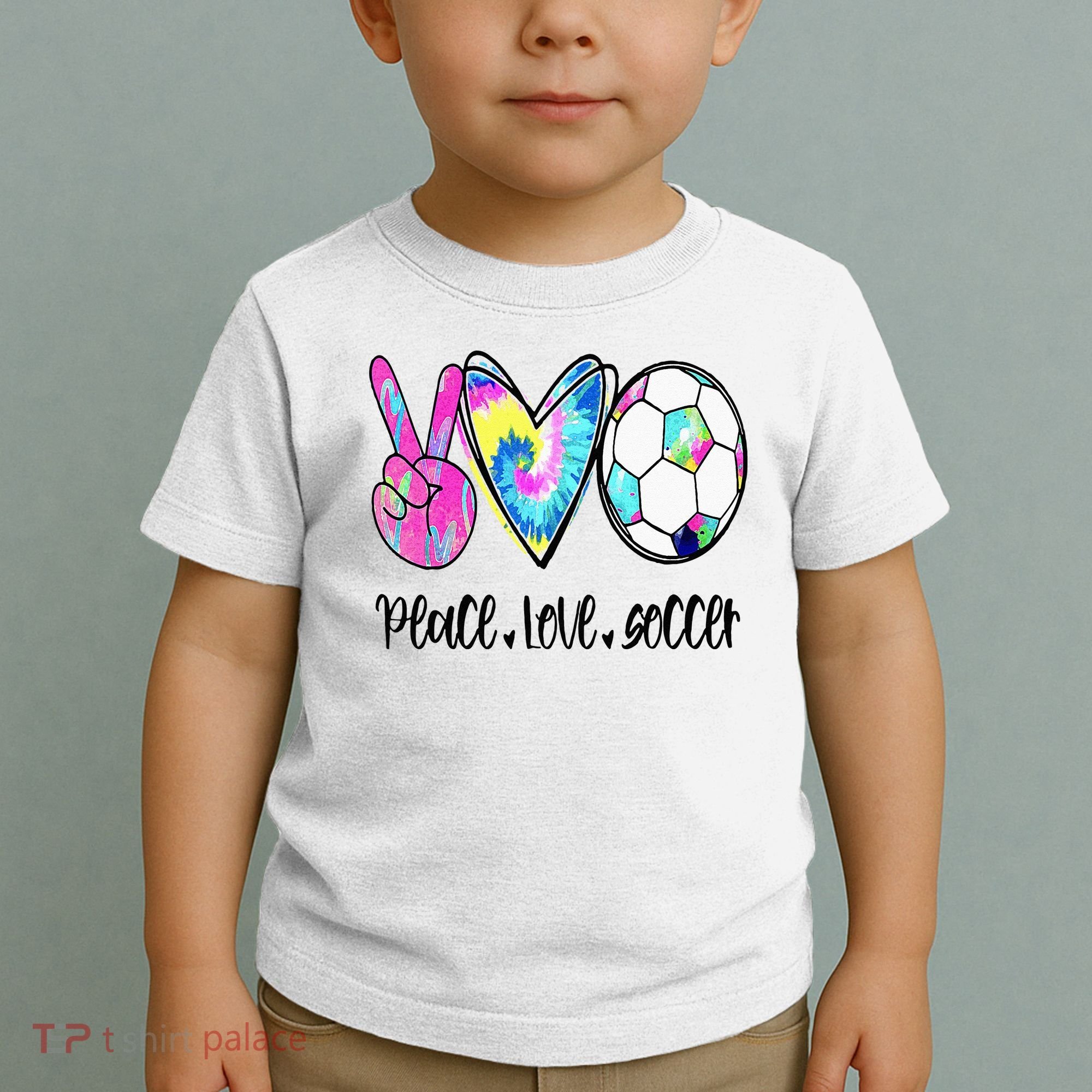 Peace Love Soccer Tie Dye Cute Soccer Lovers Toddler T-Shirt