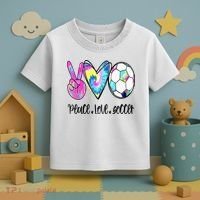 Peace Love Soccer Tie Dye Cute Soccer Lovers Toddler T-Shirt thumb 3