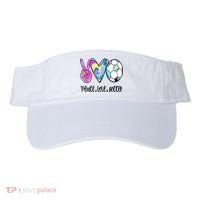 Peace Love Soccer Tie Dye Cute Soccer Lovers Visor thumb 0