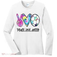 Peace Love Soccer Tie Dye Cute Soccer Lovers Women's Long Sleeve Shirt thumb 0