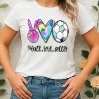 Peace Love Soccer Tie Dye Cute Soccer Lovers Women's T-Shirt thumb 2
